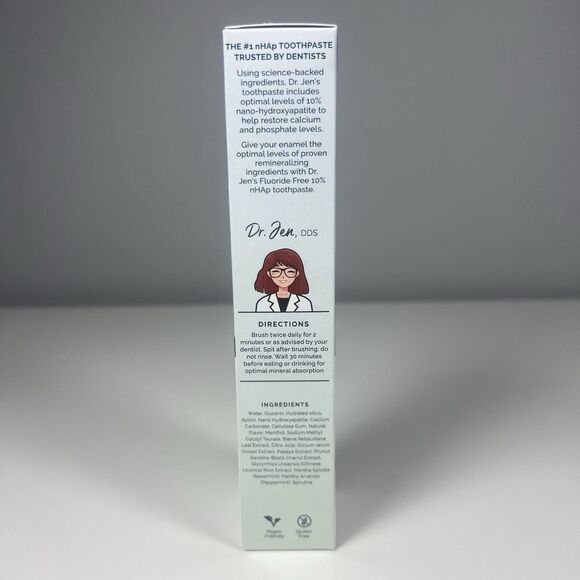 Dr. Jen's 10% Nano Hydroxyapatite Toothpaste - Fluoride Free, Xylitol Toothpa... - Picture 2 of 5